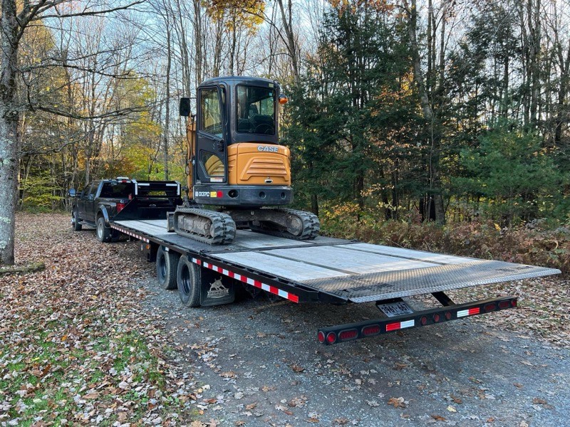 Grading and site prep for solar farm installation in Madison County NY